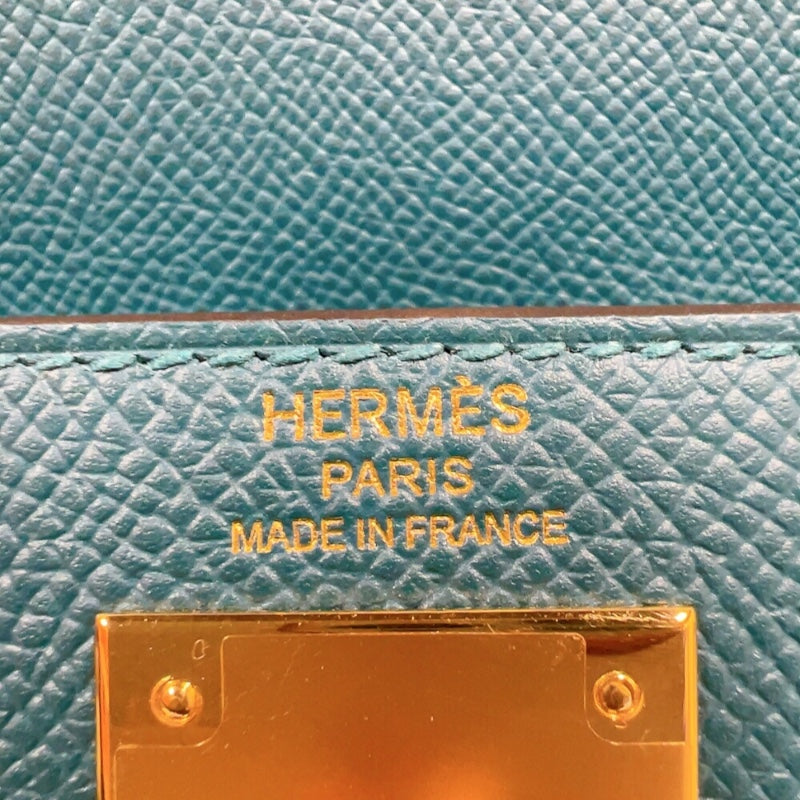 エルメス HERMES ケリー28 外縫い D刻印　(2019年製) ヴェールヴォスフォール ゴールド金具 ヴォーエプソン レディース ハンドバッグ