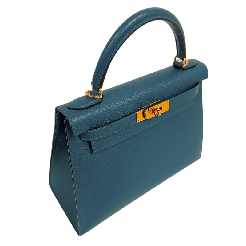 エルメス HERMES ケリー28 外縫い D刻印　(2019年製) ヴェールヴォスフォール ゴールド金具 ヴォーエプソン レディース ハンドバッグ