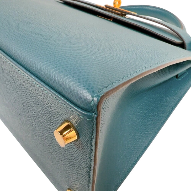 エルメス HERMES ケリー28 外縫い D刻印　(2019年製) ヴェールヴォスフォール ゴールド金具 ヴォーエプソン レディース ハンドバッグ