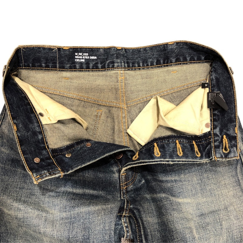 セリーヌ CELINE ミッドナイトサファイアデニムパンツ 2N946676X ブルー デニム デニム レディース デニムパンツ