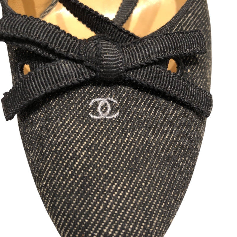 シャネル CHANEL ココマーク詩集デニムパンプス ブルー デニム レディース パンプス
