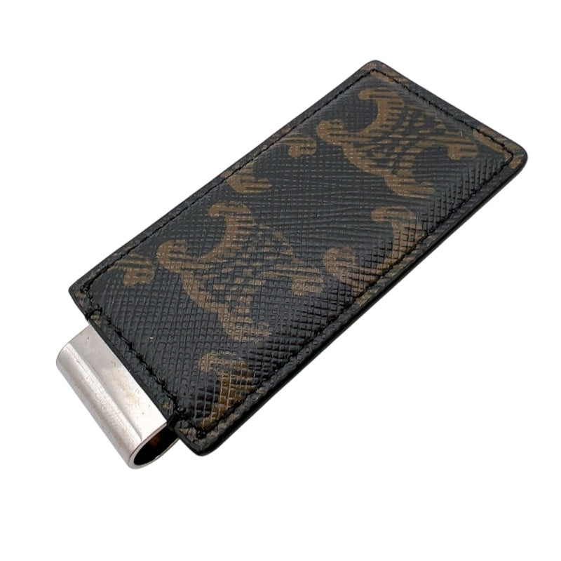 セリーヌ CELINE トリオンフマネークリップ ブラウン PVC ユニセックス