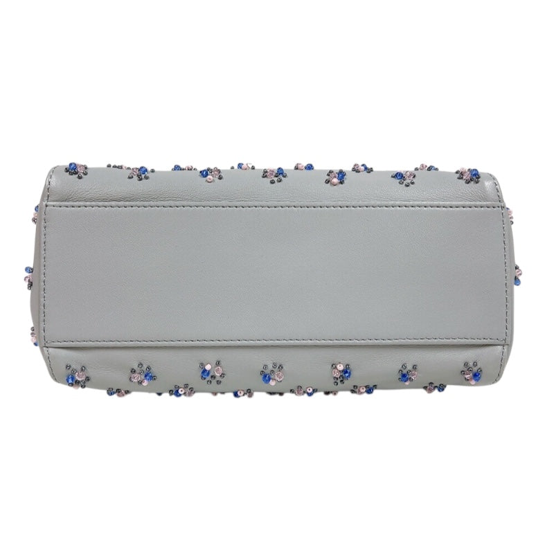 フェンディ FENDI ピーカブーミニ 8BN244 ライトグレー シルバー