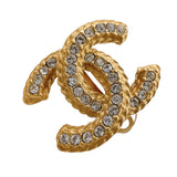 シャネル CHANEL ココマークイヤリング ゴールド メタル　ラインストーン アクセサリー