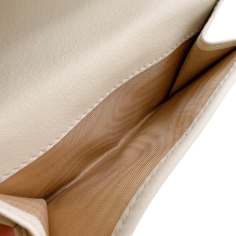 プラダ PRADA ロゴコンパクトウォレット 1MH043 ホワイト レザー レディース 三つ折り財布