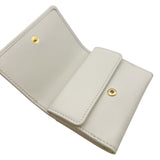 プラダ PRADA ロゴコンパクトウォレット 1MH043 ホワイト レザー レディース 三つ折り財布
