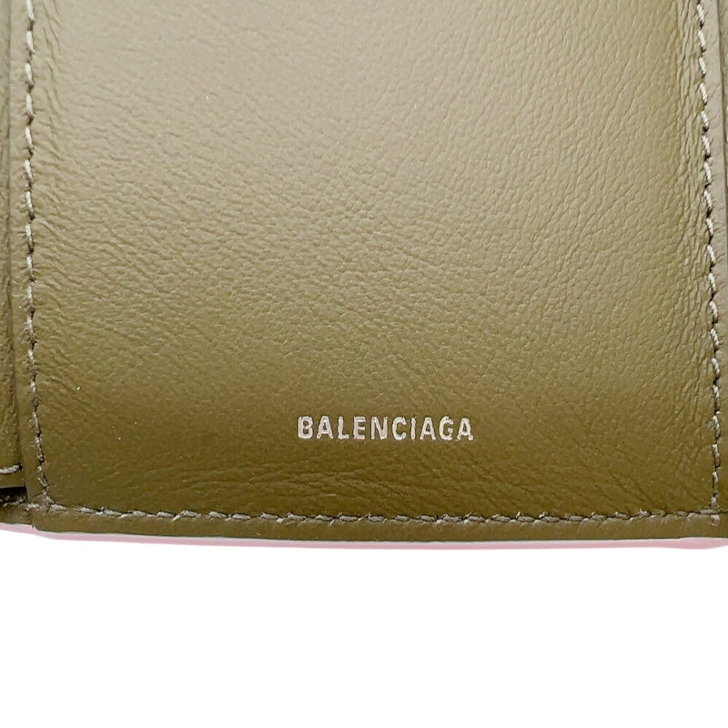 バレンシアガ BALENCIAGA ENVELOPE　ミニウォレット 736730 レザー ユニセックス 三つ折り財布