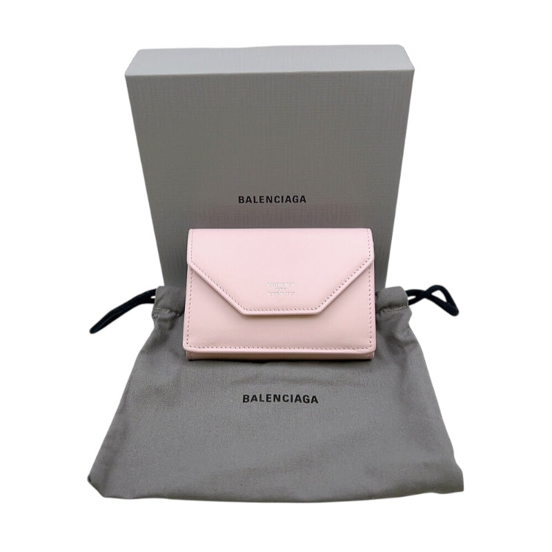 バレンシアガ BALENCIAGA ENVELOPE　ミニウォレット 736730 レザー ユニセックス 三つ折り財布