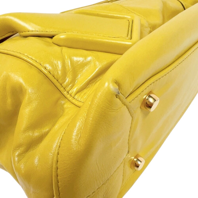 ボッテガ・ヴェネタ BOTTEGA VENETA ザアルコト―ト イエロー レザー レディース ショルダーバッグ