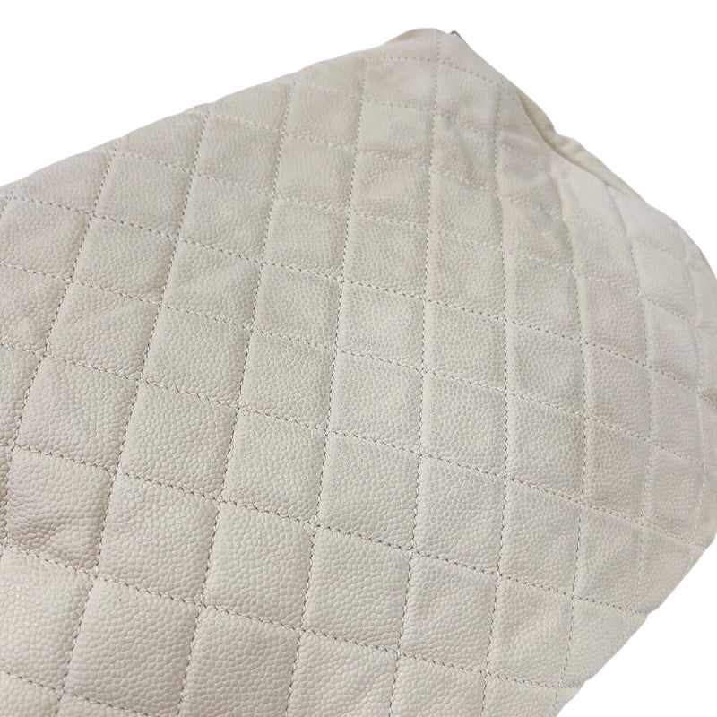 シャネル CHANEL マトラッセ　ココマーク2WAYチェーンショルダー アイボリー マットキャビア レディース ショルダーバッグ