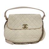 シャネル CHANEL マトラッセ　ココマーク2WAYチェーンショルダー アイボリー マットキャビア レディース ショルダーバッグ