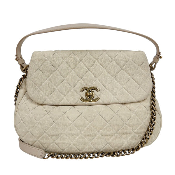 シャネル CHANEL マトラッセ　ココマーク2WAYチェーンショルダー アイボリー マットキャビア レディース ショルダーバッグ