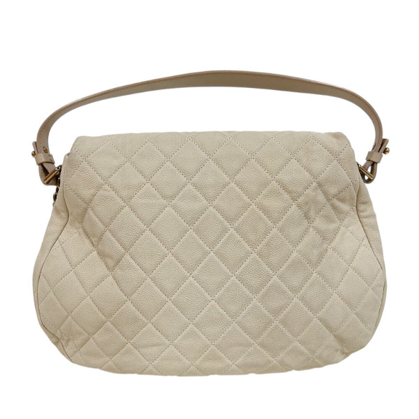 シャネル CHANEL マトラッセ　ココマーク2WAYチェーンショルダー アイボリー マットキャビア レディース ショルダーバッグ