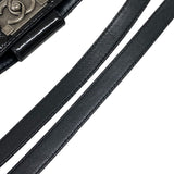 シャネル CHANEL ボーイシャネル チェーントート ブラック パテントレザー レディース ショルダーバッグ
