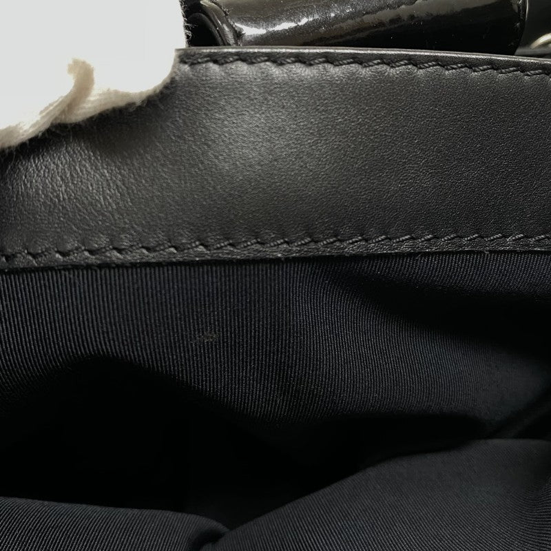 シャネル CHANEL ボーイシャネル チェーントート ブラック パテントレザー レディース ショルダーバッグ