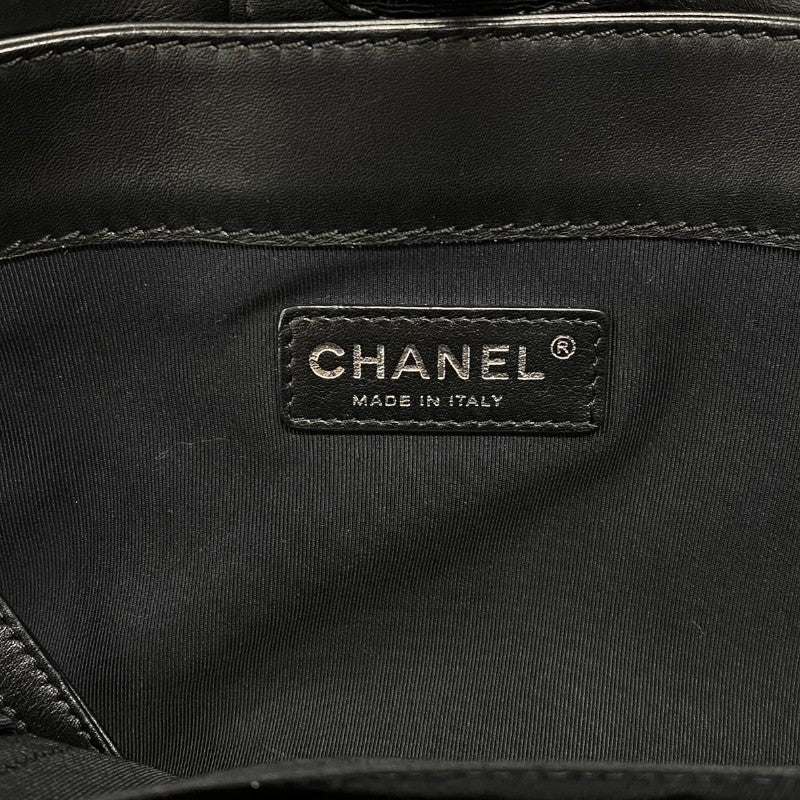 シャネル CHANEL ボーイシャネル チェーントート ブラック パテントレザー レディース ショルダーバッグ