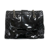 シャネル CHANEL ボーイシャネル チェーントート ブラック パテントレザー レディース ショルダーバッグ