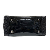 シャネル CHANEL ボーイシャネル チェーントート ブラック パテントレザー レディース ショルダーバッグ