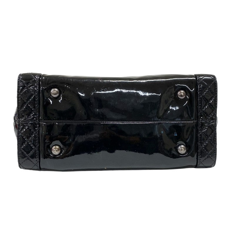 シャネル CHANEL ボーイシャネル チェーントート ブラック パテントレザー レディース ショルダーバッグ