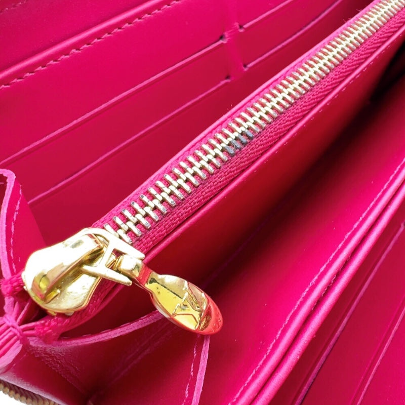 ルイ・ヴィトン LOUIS VUITTON ジッピー・ウォレット M90019 ローズアンディアン ヴェルニ  レディース 長財布