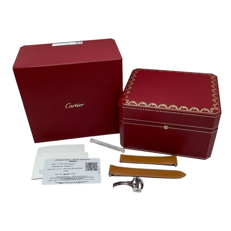 カルティエ Cartier サントス ドゥ カルティエ LM WSSA0018 シルバー SS 自動巻き メンズ 腕時計