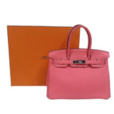 エルメス HERMES バーキン30 □Q刻　(2013年製) ローズリップスティック　シルバー金具 トゴ レディース ハンドバッグ