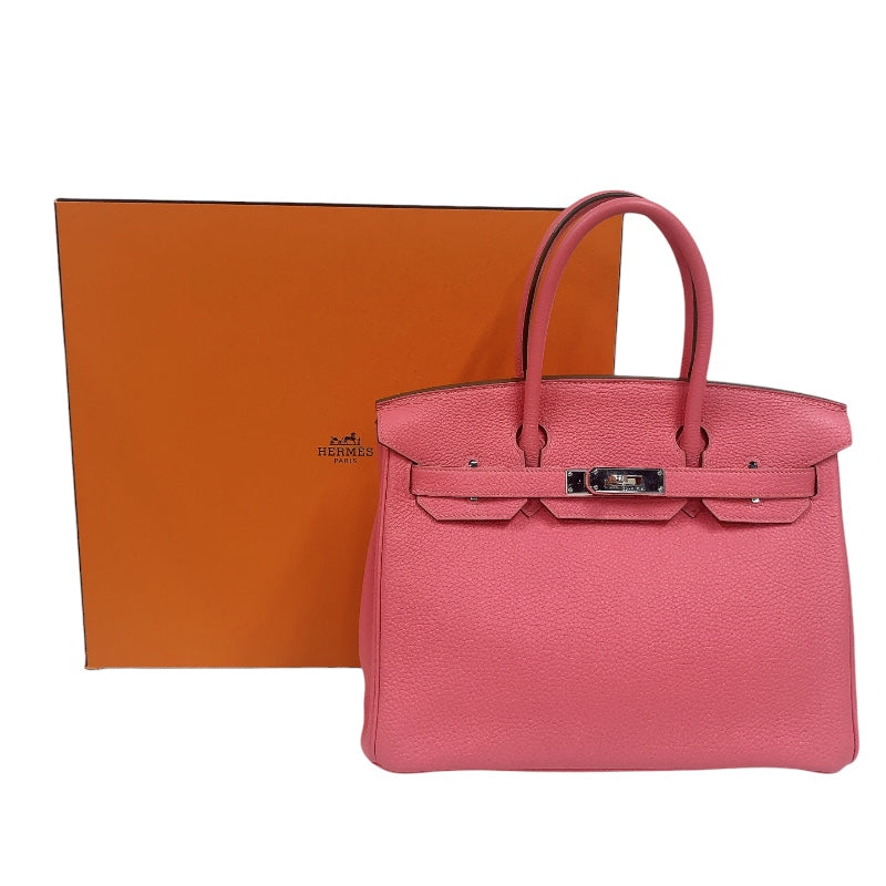 エルメス HERMES バーキン30 □Q刻　(2013年製) ローズリップスティック　シルバー金具 トゴ レディース ハンドバッグ
