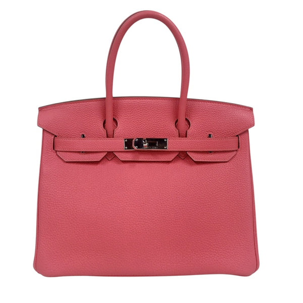 エルメス HERMES バーキン30 □Q刻　(2013年製) ローズリップスティック　シルバー金具 トゴ レディース ハンドバッグ