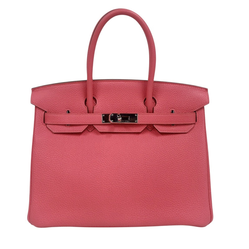 エルメス HERMES バーキン30 □Q刻　(2013年製) ローズリップスティック　シルバー金具 トゴ レディース ハンドバッグ