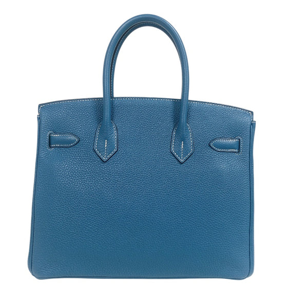 エルメス HERMES バーキン30 □M刻　(2009年製) ブルージーン シルバー金具 トゴ レディース ハンドバッグ