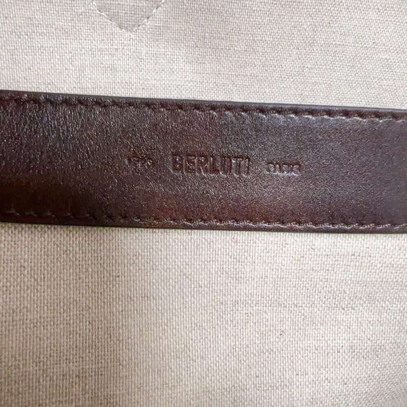 ベルルッティ Berluti アイコンプリントトート ブラウン　 キャンバス/レザー メンズ トートバッグ
