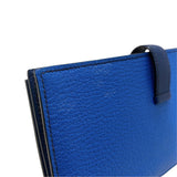 エルメス HERMES ベアンスフレヴェルソ □Q刻印　(2013年製) ブルーイドラ・サフィール　シルバー金具 シェーブル ユニセックス 長財布