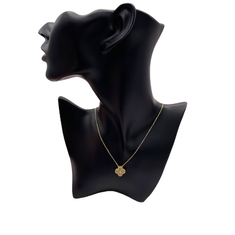 ヴァンクリーフ＆アーペル Van Cleef & Arpels ヴィンテージアルハンブラ ネックレス イエローゴールド 750YG/ダイヤモンド/マザーオブパール ダイヤモンド ジュエリー