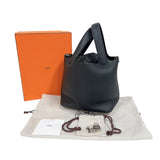 エルメス HERMES ピコタンロックPM C刻印　(2018年製) ブラック/シルバー金具 トリヨンクレマンス レディース ハンドバッグ