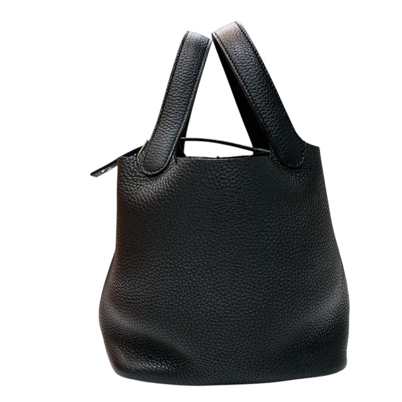 エルメス HERMES ピコタンロックPM C刻印　(2018年製) ブラック/シルバー金具 トリヨンクレマンス レディース ハンドバッグ