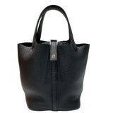 エルメス HERMES ピコタンロックPM C刻印　(2018年製) ブラック/シルバー金具 トリヨンクレマンス レディース ハンドバッグ