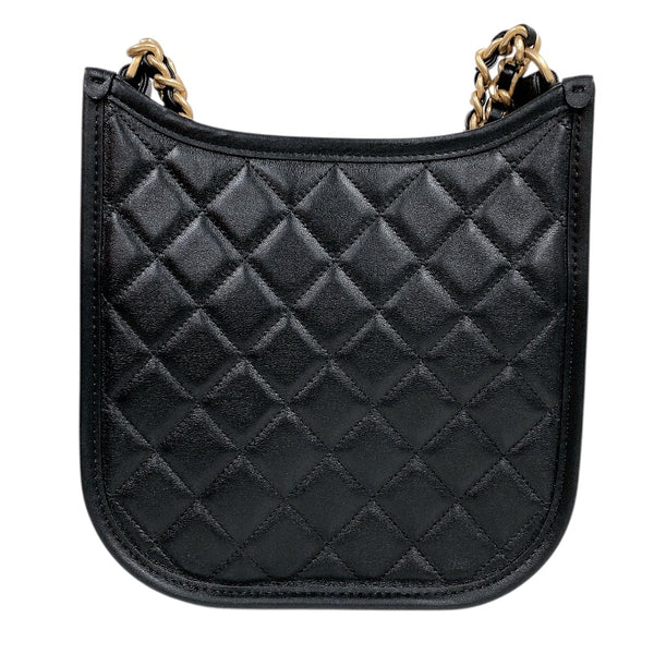 シャネル CHANEL マトラッセ　ホーボー AS4532 ブラック　ゴールド金具 ラム レディース ショルダーバッグ