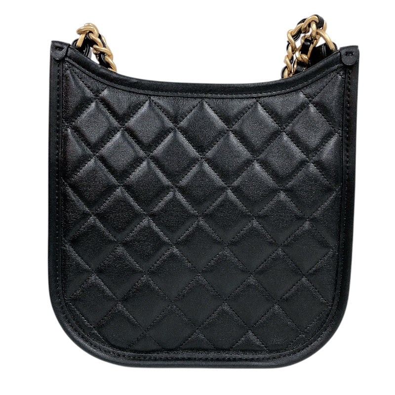 シャネル CHANEL マトラッセ　ホーボー AS4532 ブラック　ゴールド金具 ラム レディース ショルダーバッグ