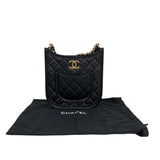 シャネル CHANEL マトラッセ　ホーボー AS4532 ブラック　ゴールド金具 ラム レディース ショルダーバッグ
