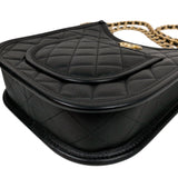 シャネル CHANEL マトラッセ　ホーボー AS4532 ブラック　ゴールド金具 ラム レディース ショルダーバッグ
