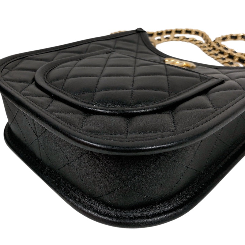 シャネル CHANEL マトラッセ　ホーボー AS4532 ブラック　ゴールド金具 ラム レディース ショルダーバッグ