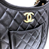 シャネル CHANEL マトラッセ　ホーボー AS4532 ブラック　ゴールド金具 ラム レディース ショルダーバッグ