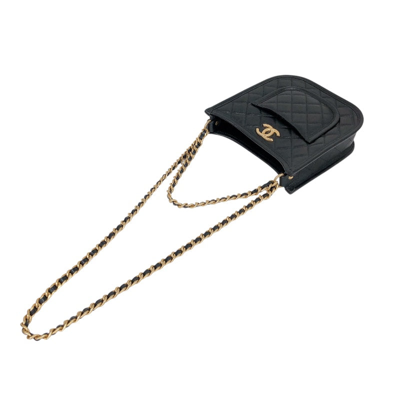 シャネル CHANEL マトラッセ　ホーボー AS4532 ブラック　ゴールド金具 ラム レディース ショルダーバッグ