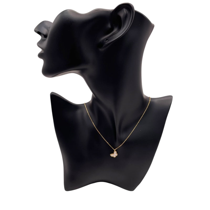 ヴァンクリーフ＆アーペル Van Cleef & Arpels スウィートアルハンブラ パピヨンネックレス イエローゴールド 750YG/マザーオブパール マザーオブパール ジュエリー