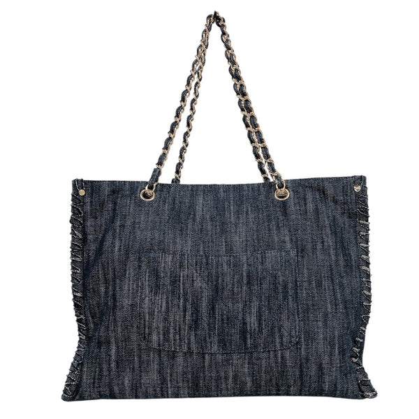 シャネル CHANEL ココマーク夜間飛行デニムチェーントート A31932 デニム レディース トートバッグ