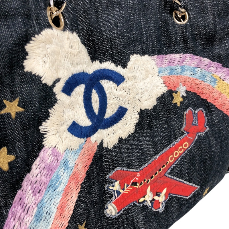 シャネル CHANEL ココマーク夜間飛行デニムチェーントート A31932 デニム レディース トートバッグ