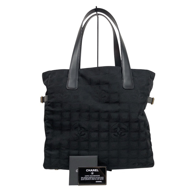 シャネル CHANEL ニュートラベルライン トートバッグGM A15825 ブラック ナイロンジャガード ユニセックス トートバッグ