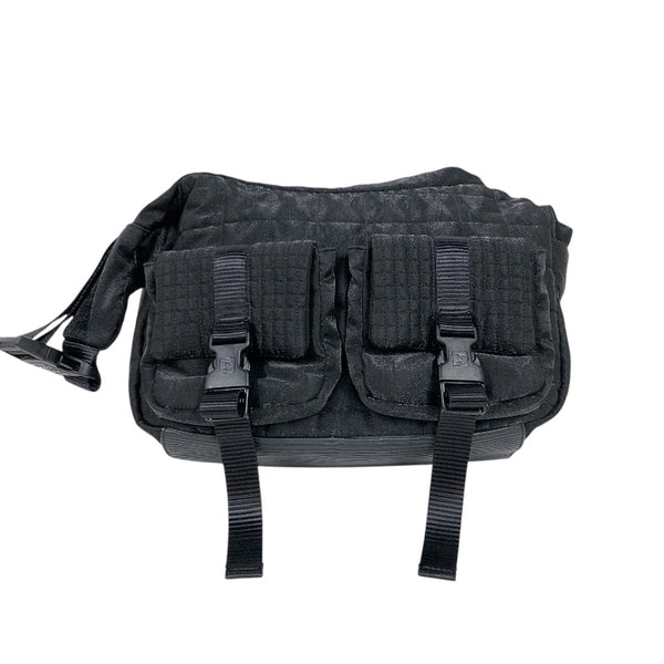 シャネル CHANEL チョコバースポーツライン2WAYショルダー A33035 ブラック　 サテン ユニセックス ボディバッグ