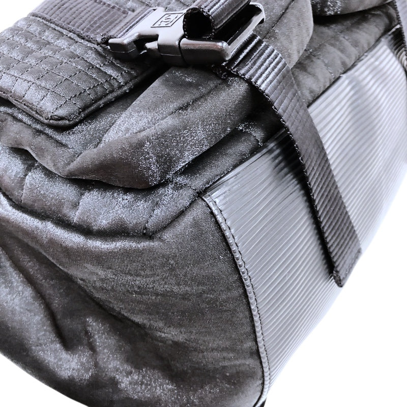 シャネル CHANEL チョコバースポーツライン2WAYショルダー A33035 ブラック　 サテン ユニセックス ボディバッグ