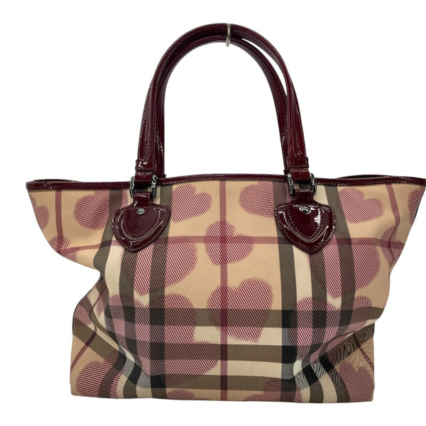 バーバリー BURBERRY バーバリーチェックトートバッグ チェック柄 PVC/エナメル レディース トートバッグ